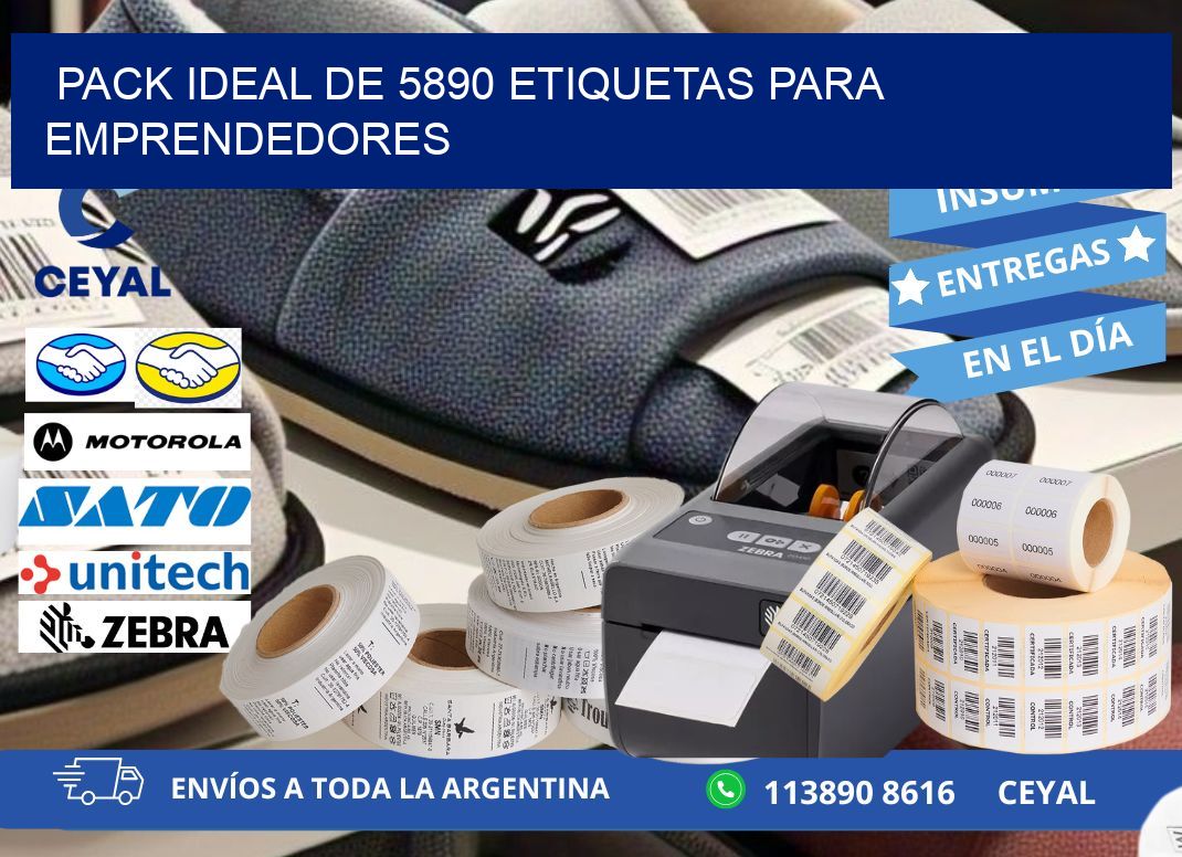Pack ideal de 5890 etiquetas para emprendedores
