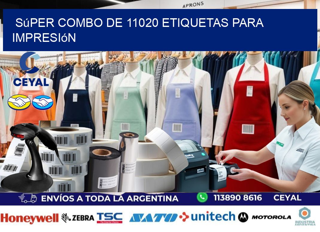 Súper combo de 11020 etiquetas para impresión
