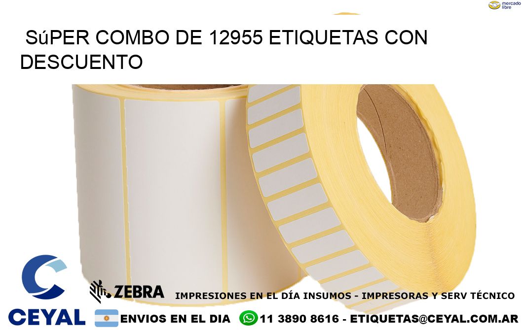 Súper combo de 12955 etiquetas con descuento