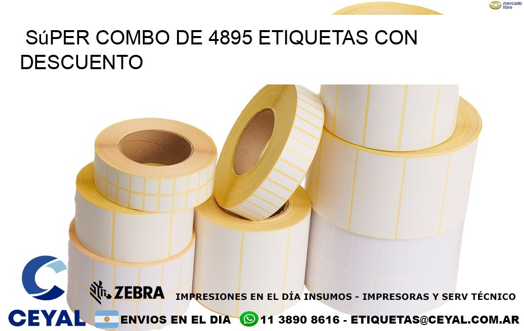 Súper combo de 4895 etiquetas con descuento
