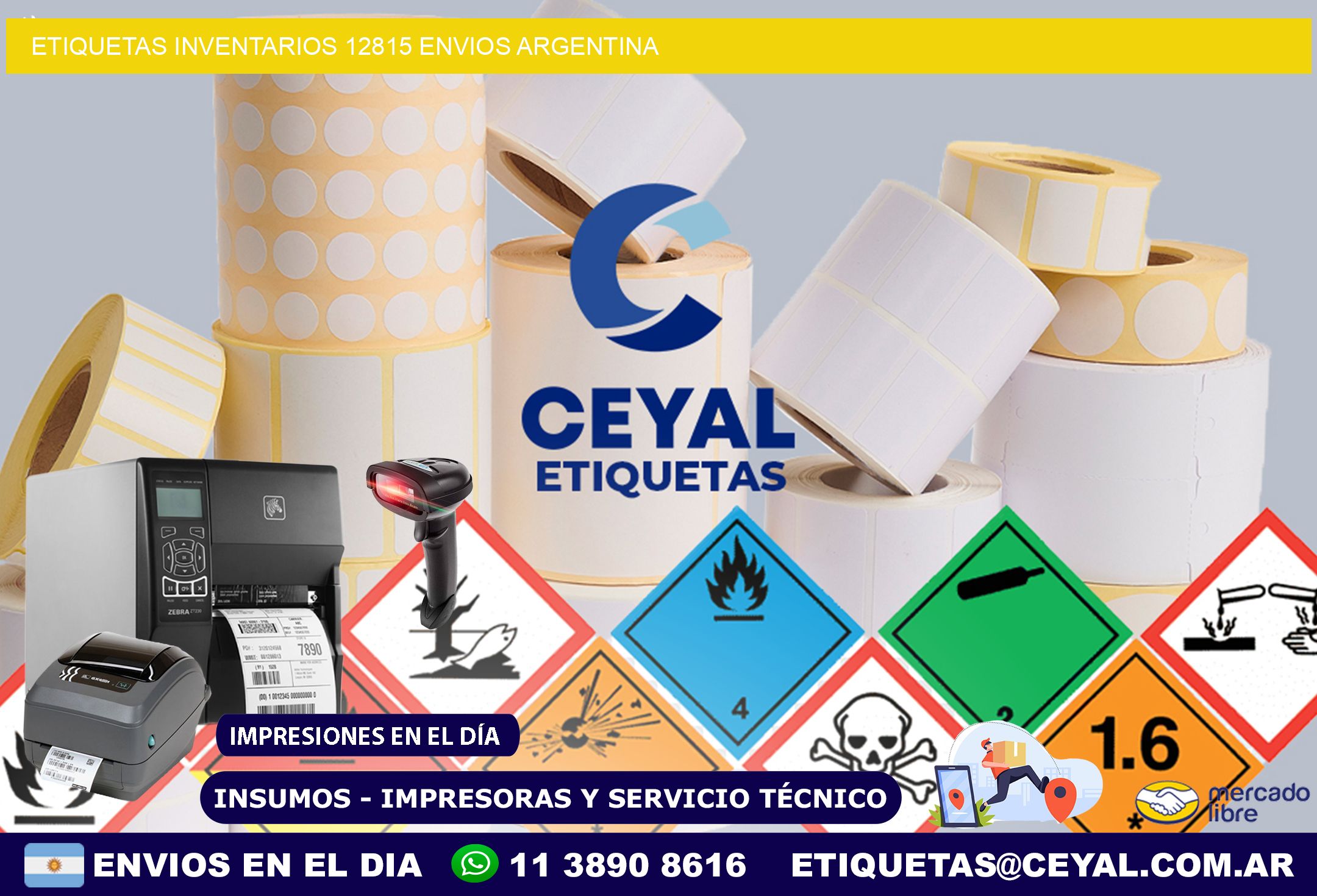 etiquetas inventarios 12815 ENVIOS ARGENTINA