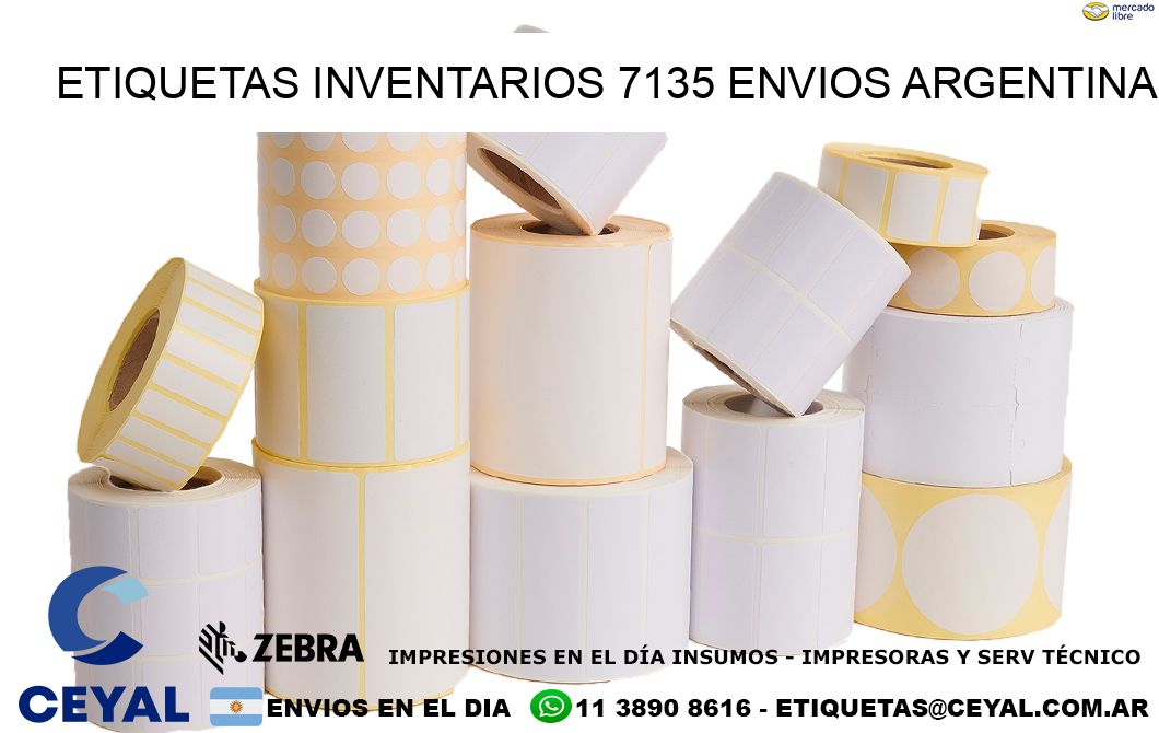 etiquetas inventarios 7135 ENVIOS ARGENTINA