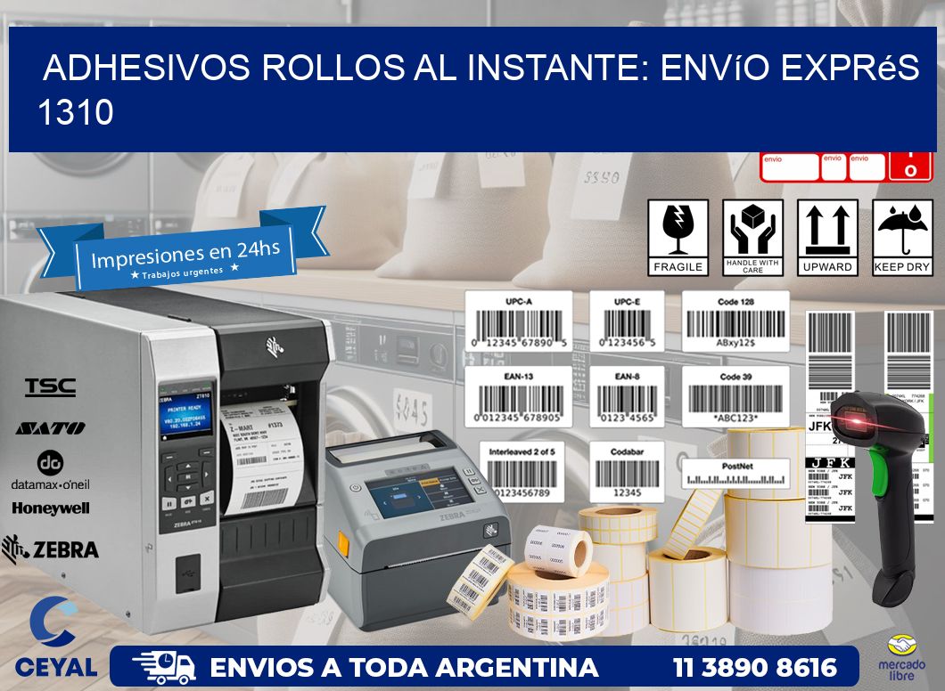 Adhesivos rollos al Instante: Envío Exprés 1310