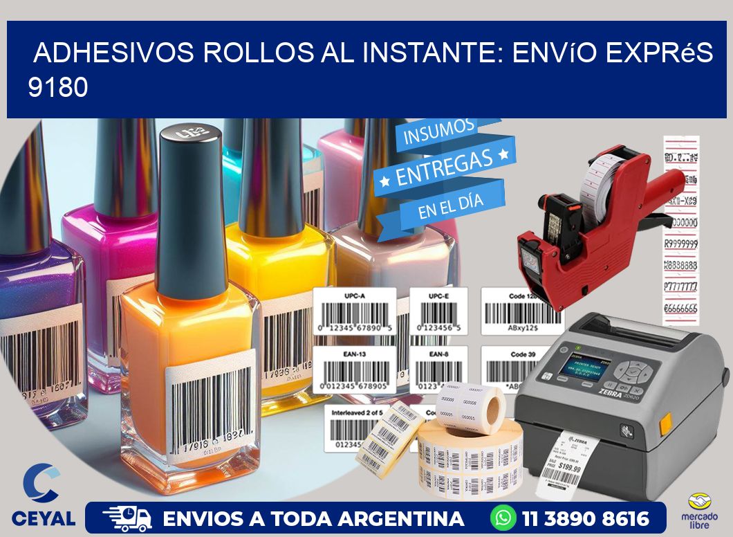 Adhesivos rollos al Instante: Envío Exprés 9180
