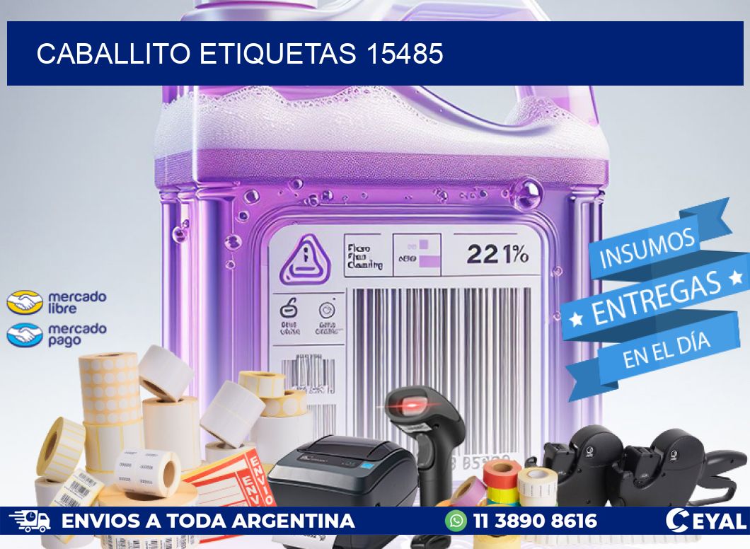Caballito etiquetas 15485