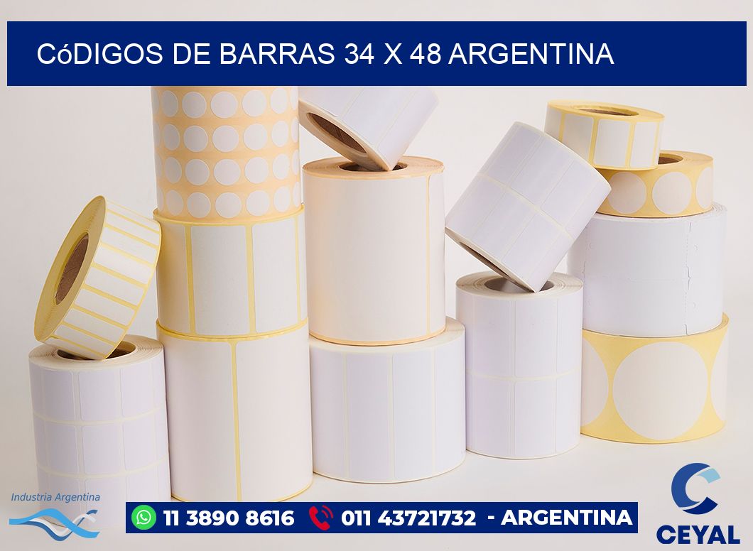 Códigos de Barras 34 x 48 argentina