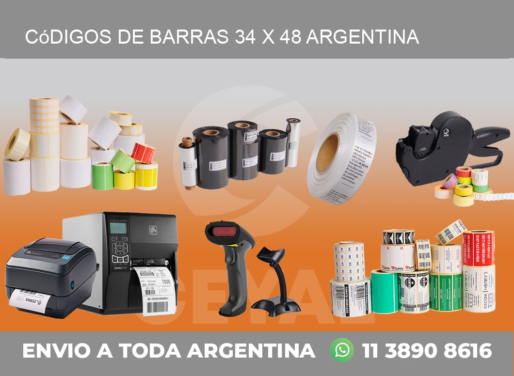 Códigos de Barras 34 x 48 argentina