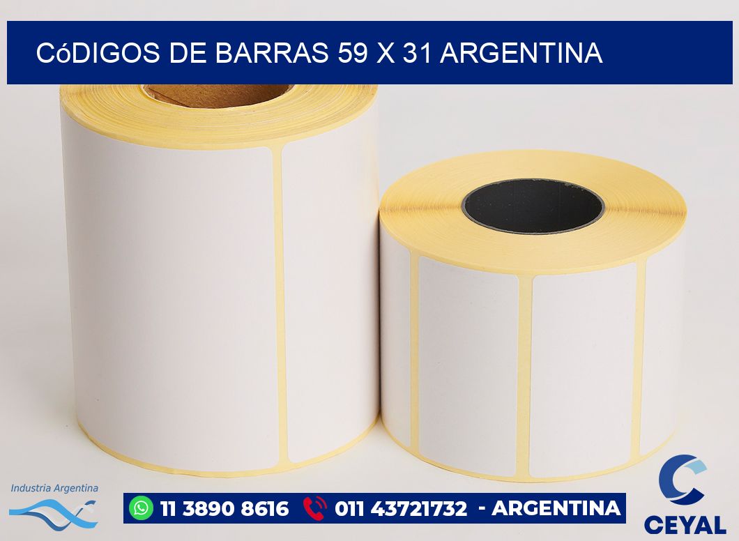 Códigos de Barras 59 x 31 argentina