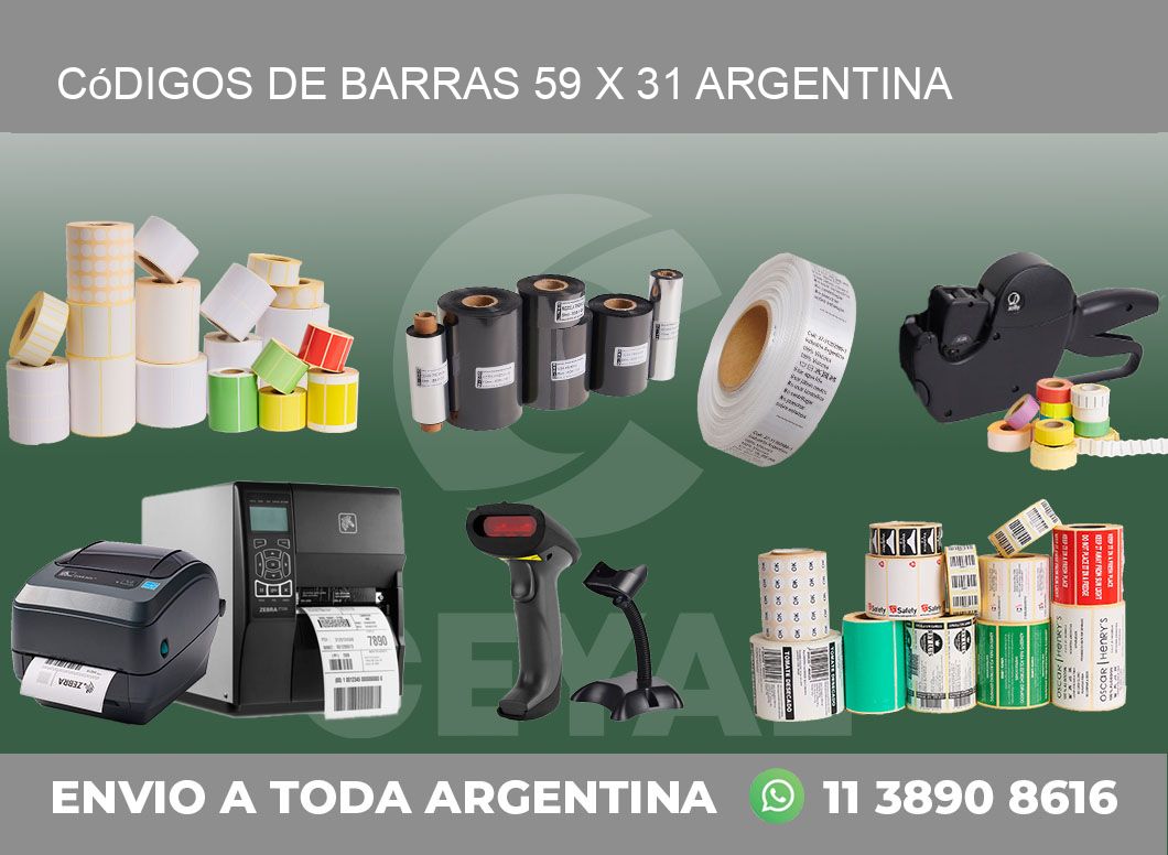 Códigos de Barras 59 x 31 argentina