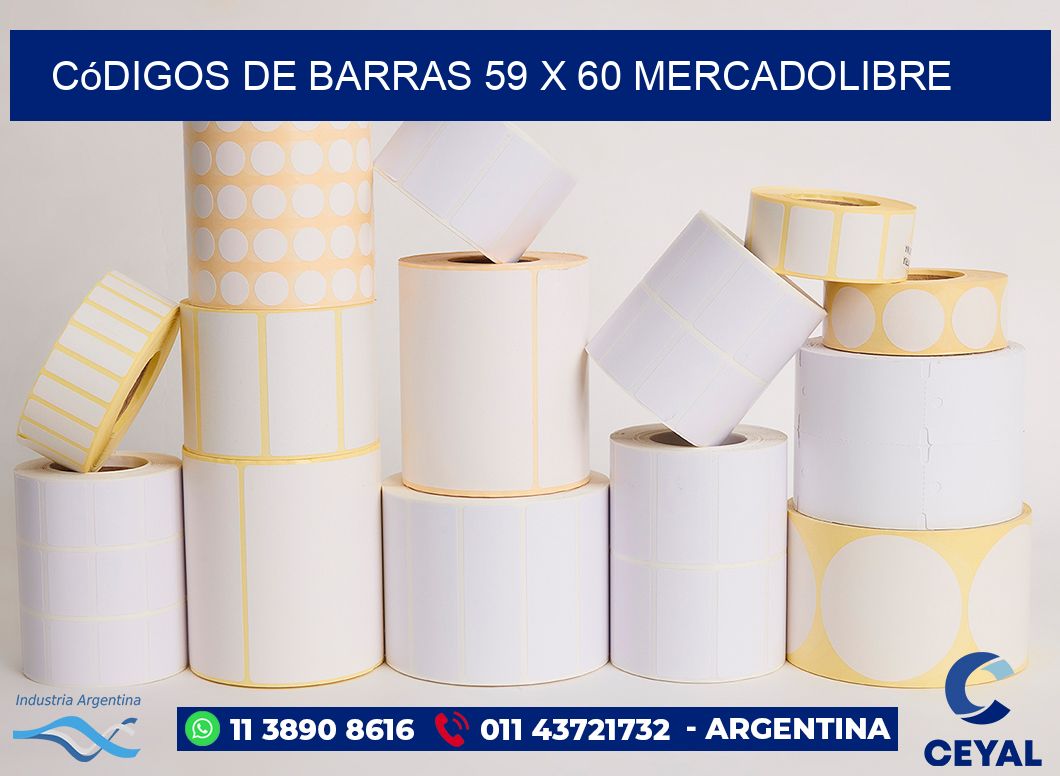Códigos de Barras 59 x 60 MERCADOLIBRE