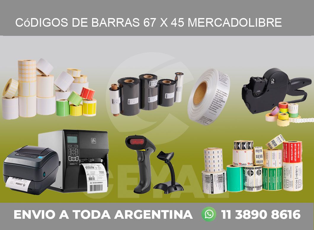 Códigos de Barras 67 x 45 MERCADOLIBRE