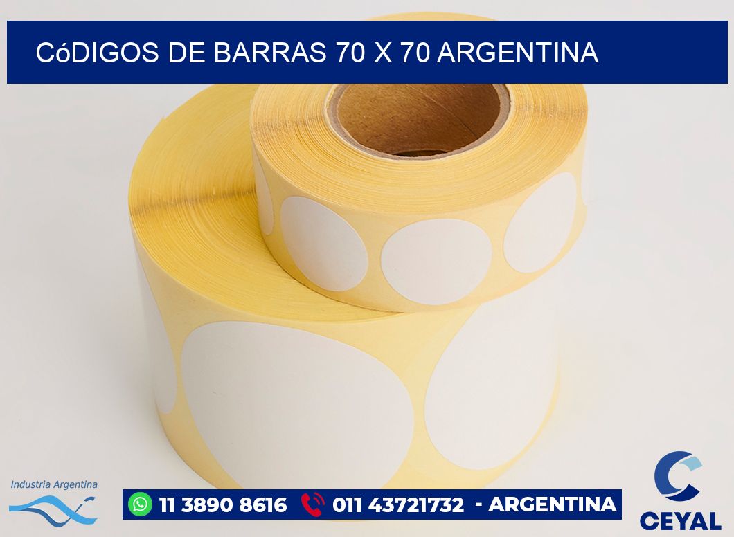 Códigos de Barras 70 x 70 argentina