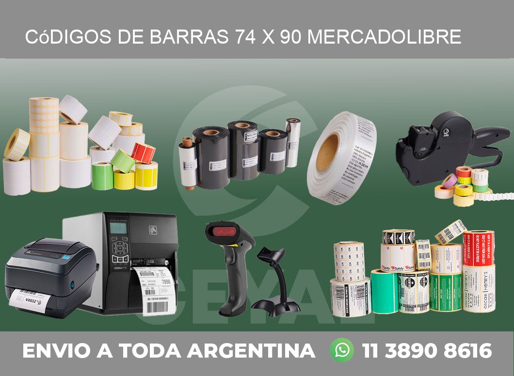 Códigos de Barras 74 x 90 MERCADOLIBRE