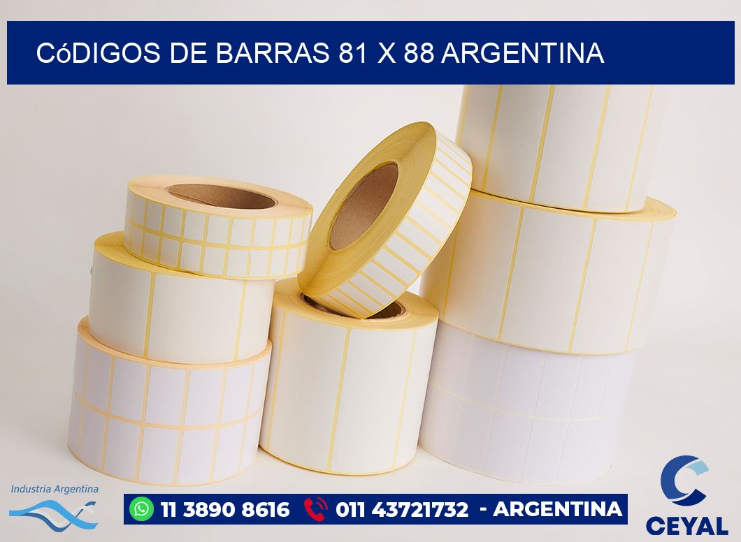 Códigos de Barras 81 x 88 argentina
