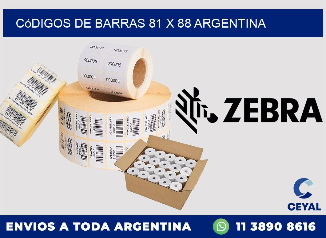Códigos de Barras 81 x 88 argentina