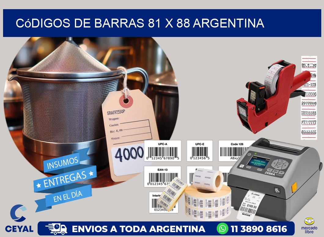 Códigos de Barras 81 x 88 argentina