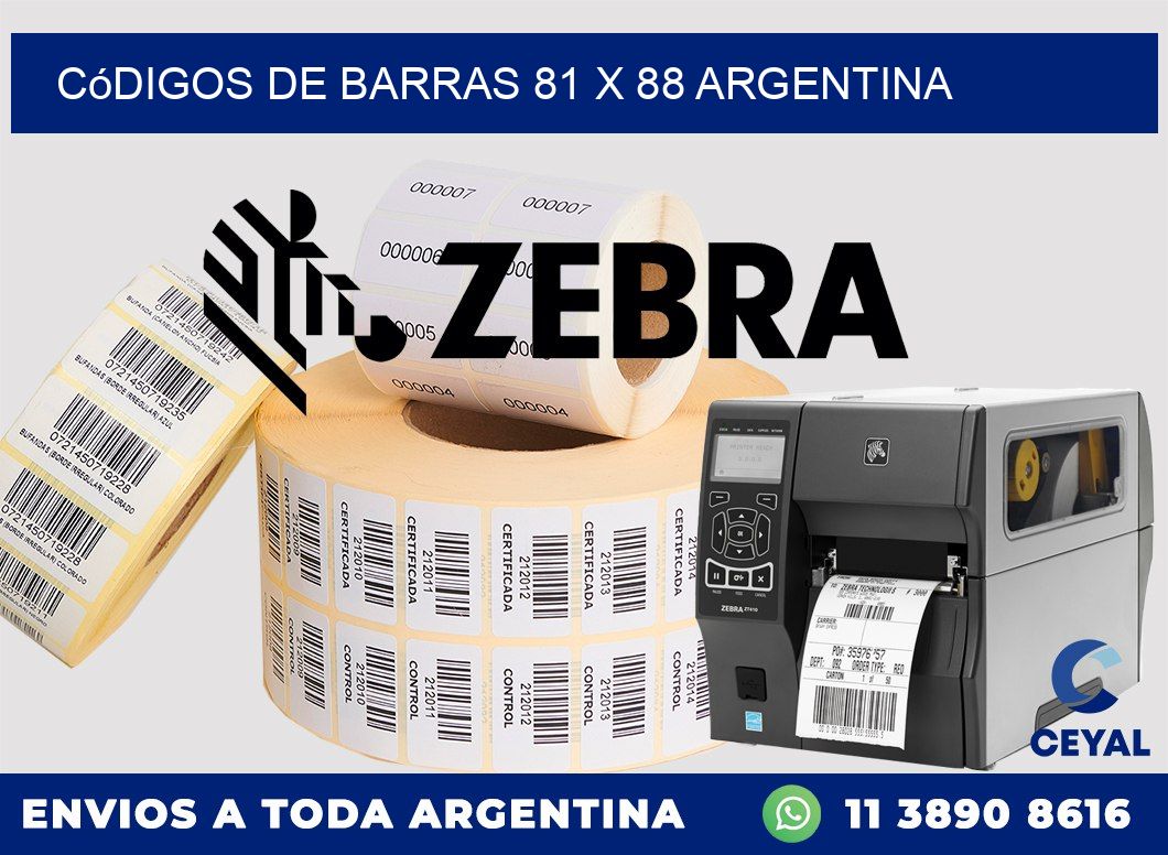 Códigos de Barras 81 x 88 argentina