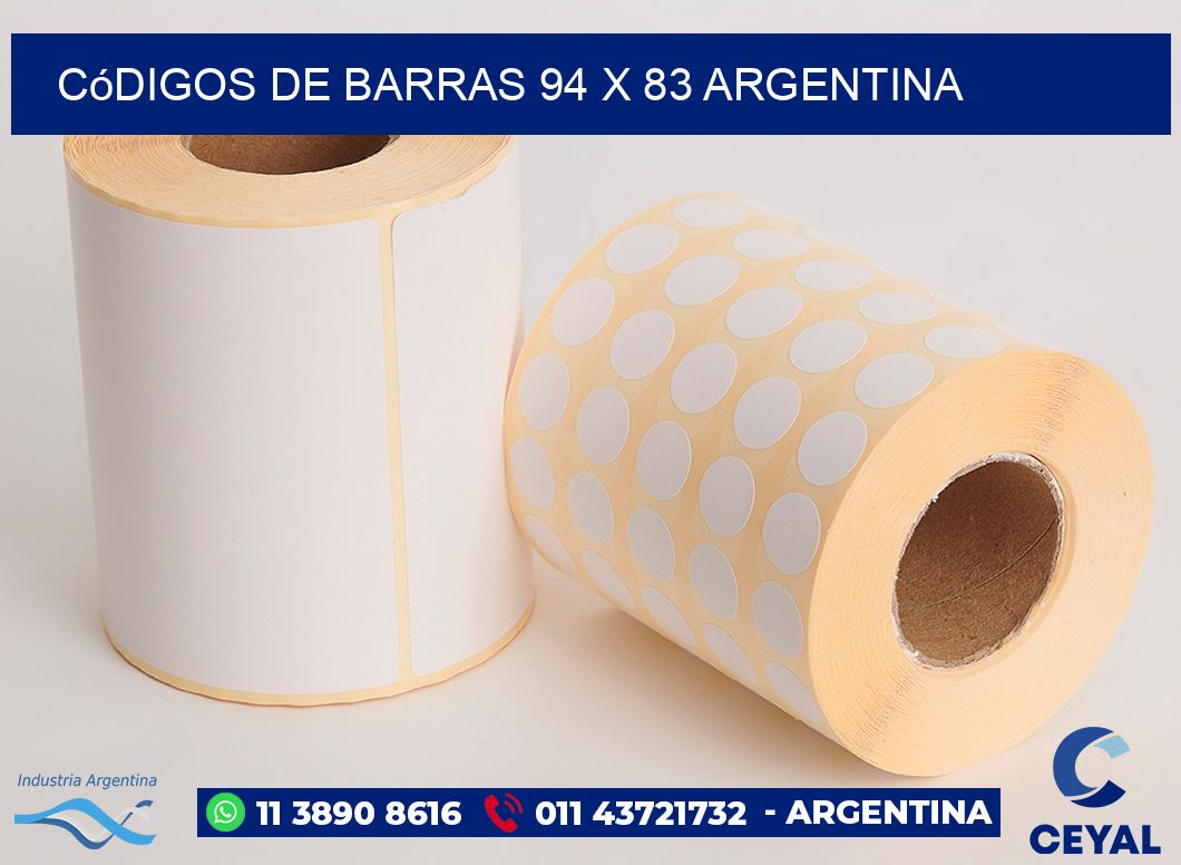 Códigos de Barras 94 x 83 argentina