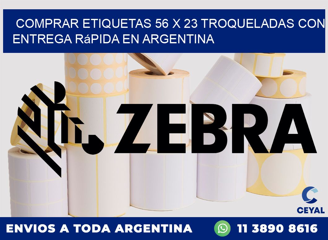 Comprar etiquetas 56 x 23 troqueladas con entrega rápida en Argentina