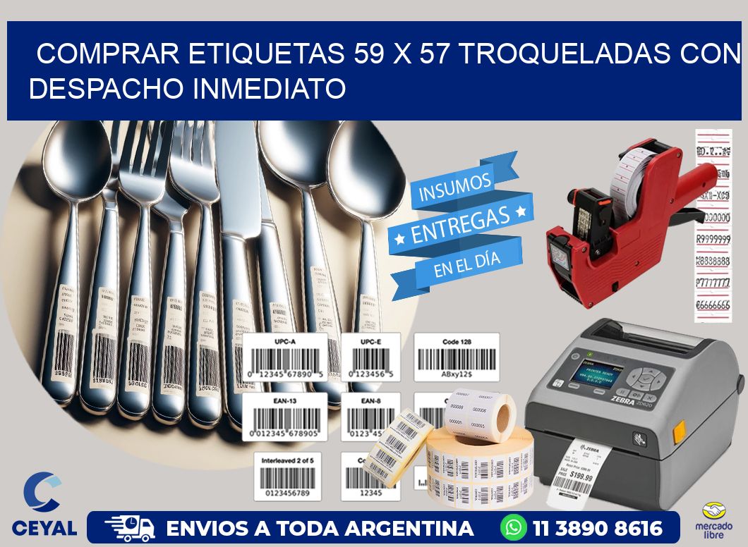 Comprar etiquetas 59 x 57 troqueladas con despacho inmediato