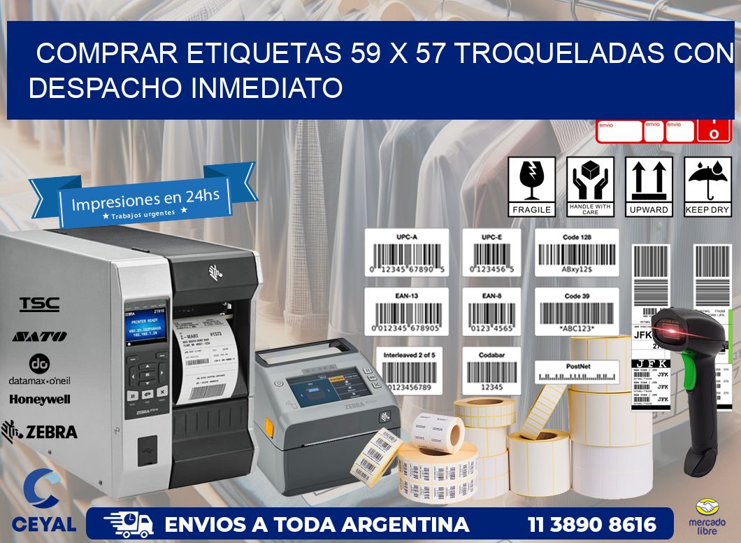 Comprar etiquetas 59 x 57 troqueladas con despacho inmediato