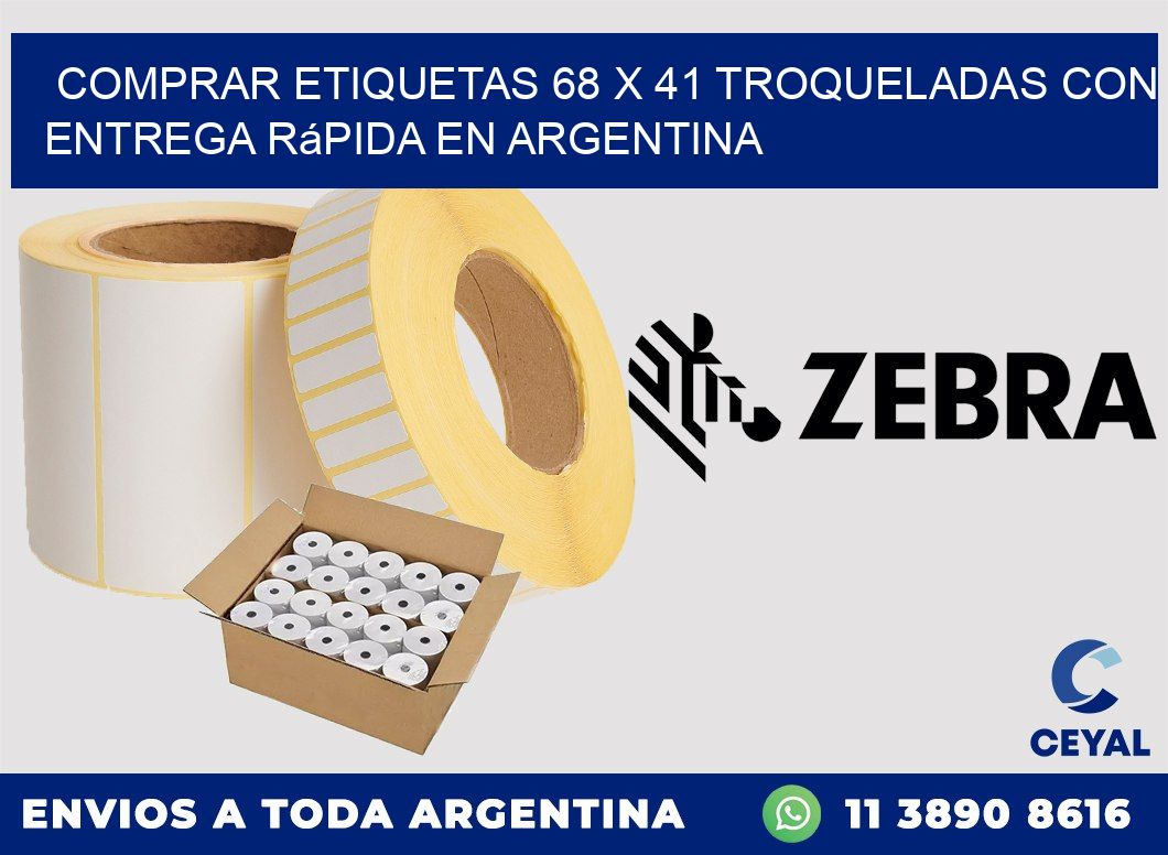Comprar etiquetas 68 x 41 troqueladas con entrega rápida en Argentina