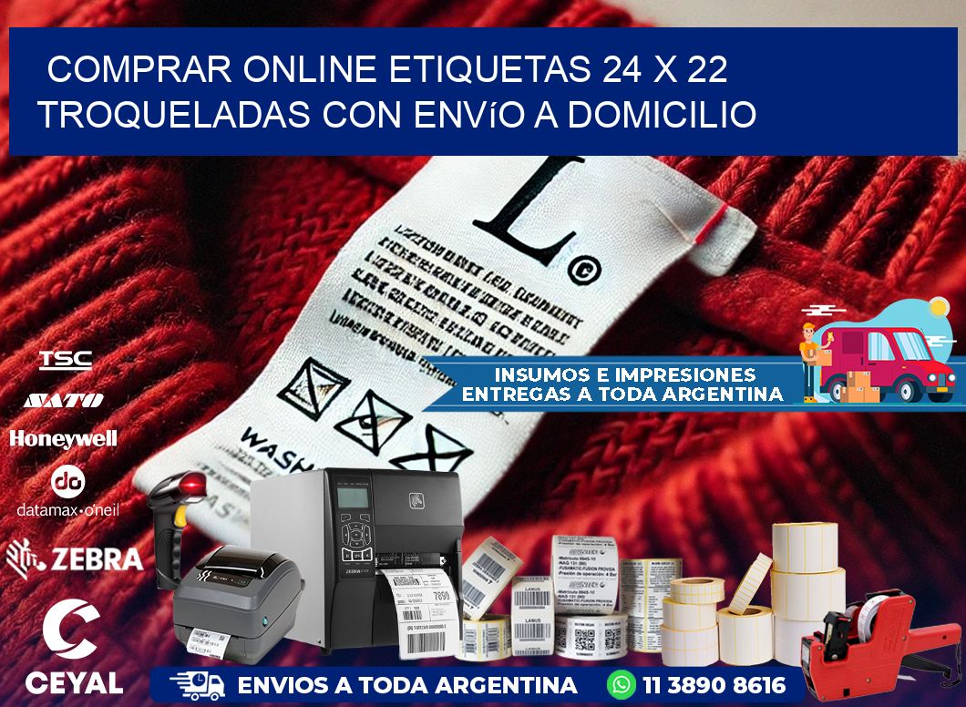 Comprar online etiquetas 24 x 22 troqueladas con envío a domicilio