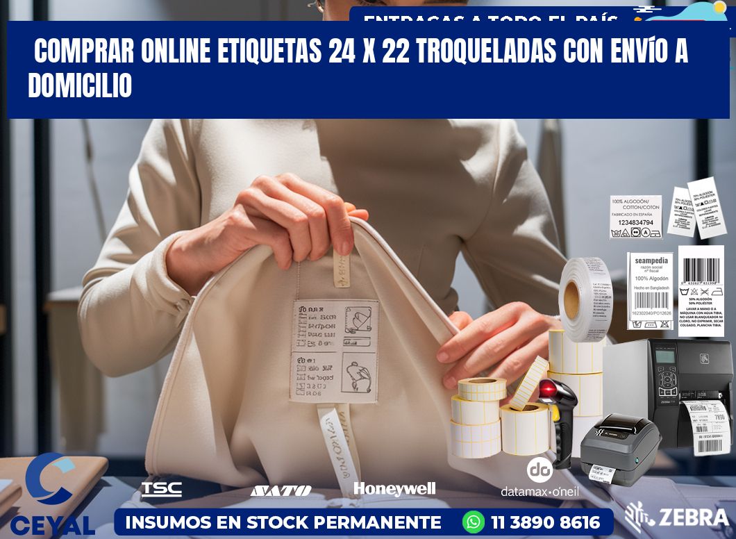 Comprar online etiquetas 24 x 22 troqueladas con envío a domicilio