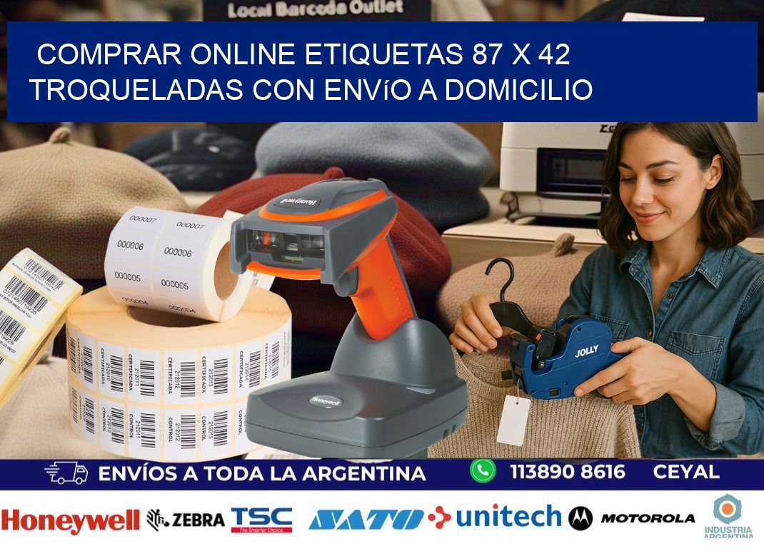 Comprar online etiquetas 87 x 42 troqueladas con envío a domicilio