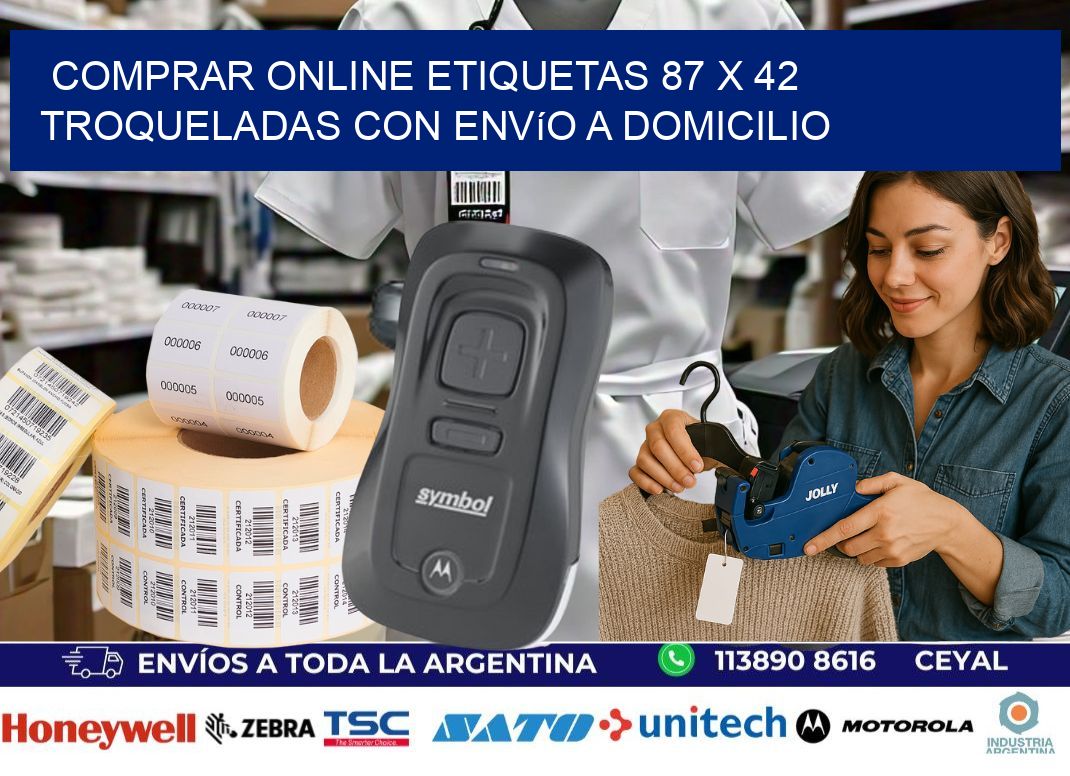 Comprar online etiquetas 87 x 42 troqueladas con envío a domicilio