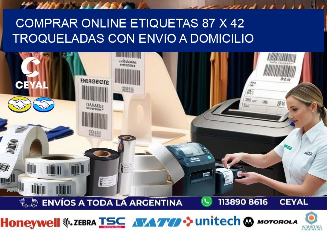 Comprar online etiquetas 87 x 42 troqueladas con envío a domicilio