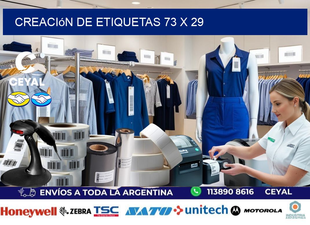 Creación de etiquetas 73 x 29