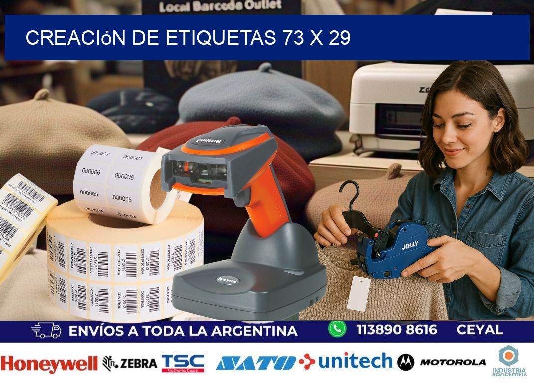Creación de etiquetas 73 x 29