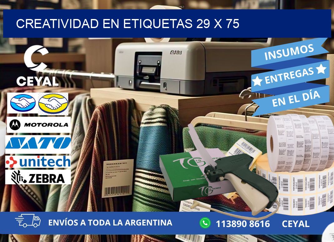 Creatividad en etiquetas 29 x 75