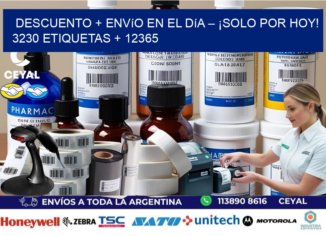 Descuento + envío en el Día – ¡Solo por Hoy! 3230 etiquetas + 12365