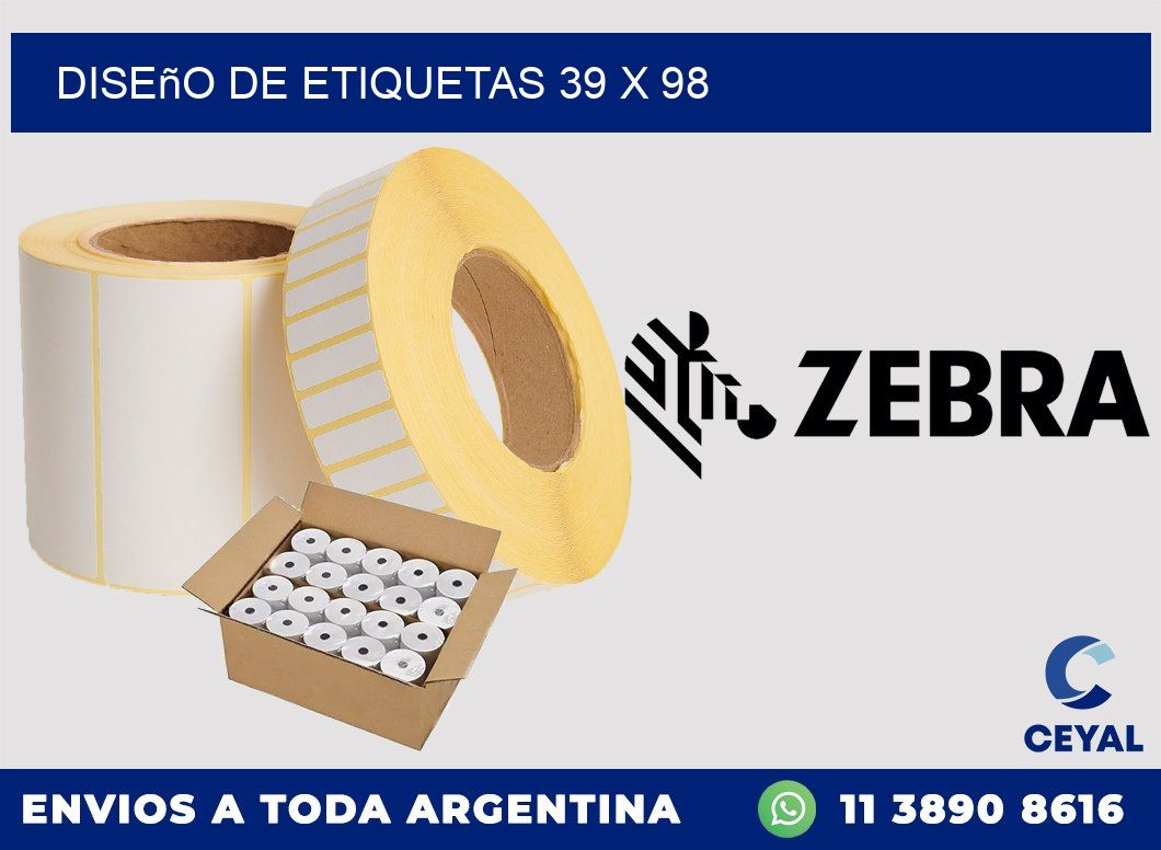 Diseño de etiquetas 39 x 98