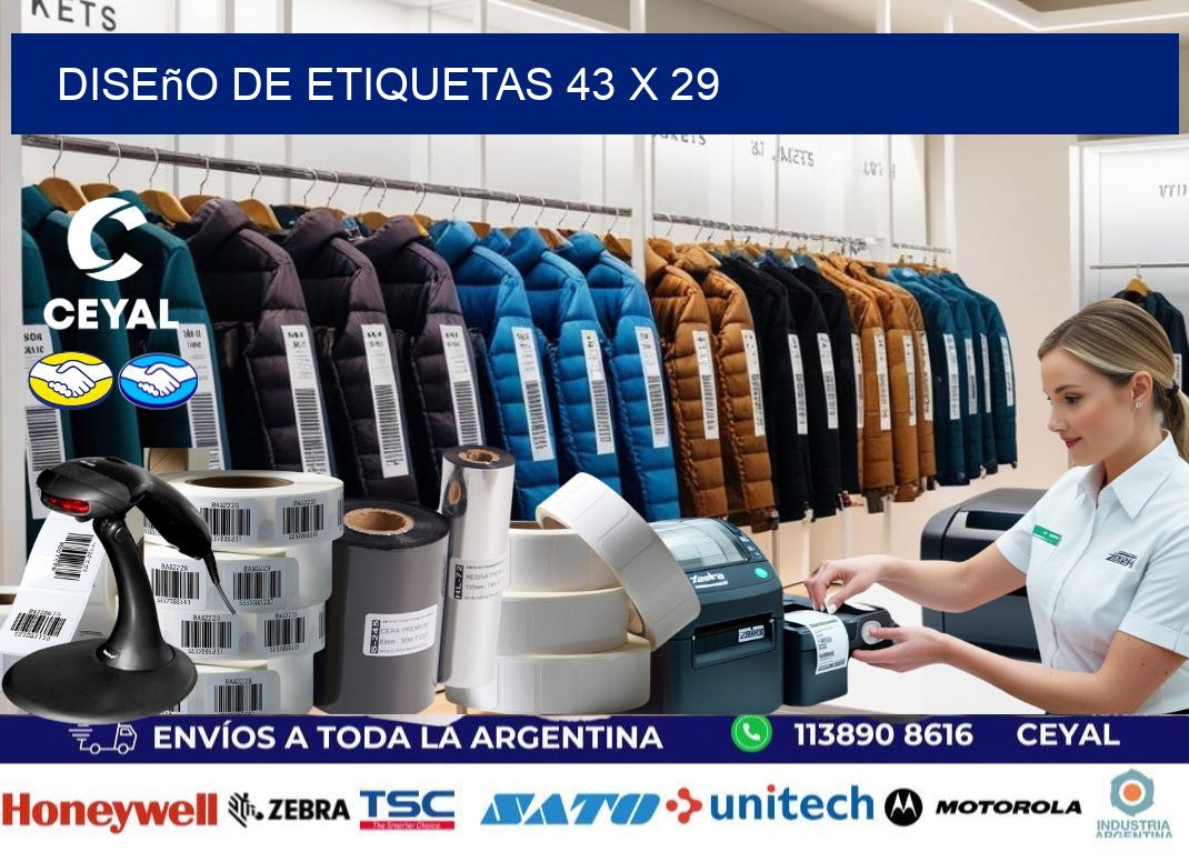 Diseño de etiquetas 43 x 29