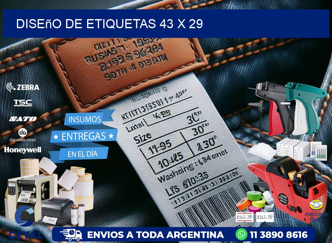 Diseño de etiquetas 43 x 29
