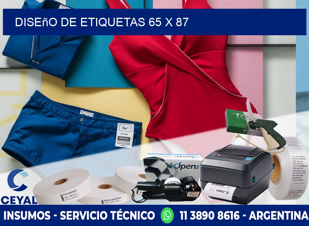 Diseño de etiquetas 65 x 87