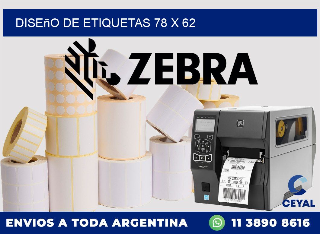 Diseño de etiquetas 78 x 62
