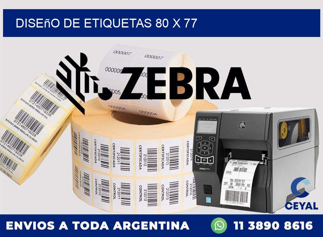 Diseño de etiquetas 80 x 77