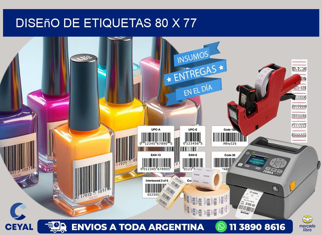 Diseño de etiquetas 80 x 77