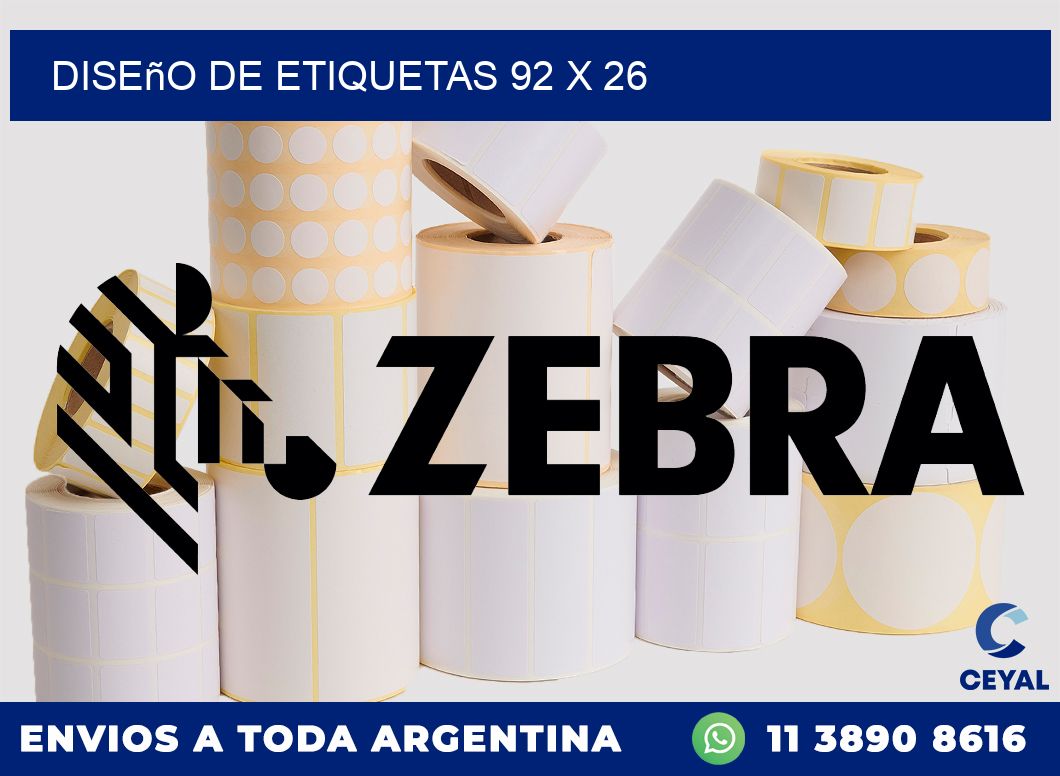 Diseño de etiquetas 92 x 26