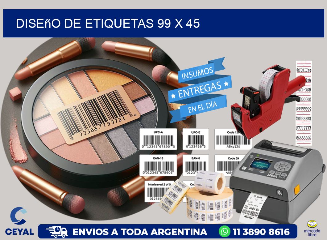 Diseño de etiquetas 99 x 45