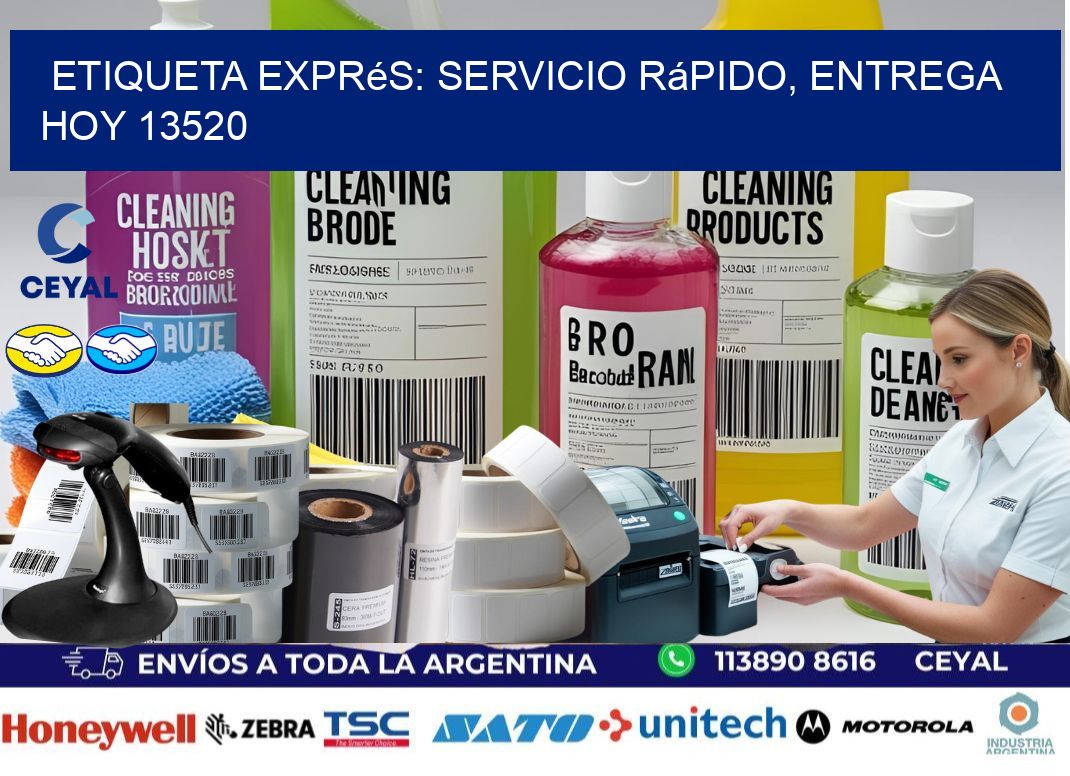 Etiqueta Exprés: Servicio Rápido, Entrega Hoy 13520