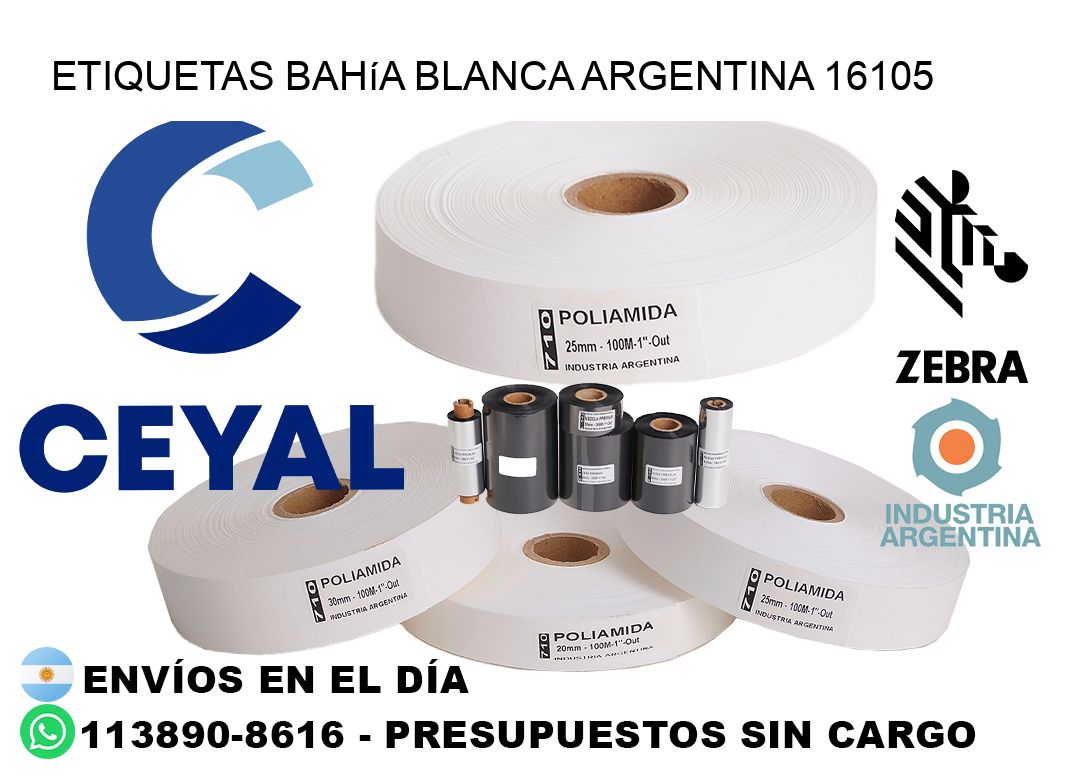 Etiquetas Bahía Blanca Argentina 16105