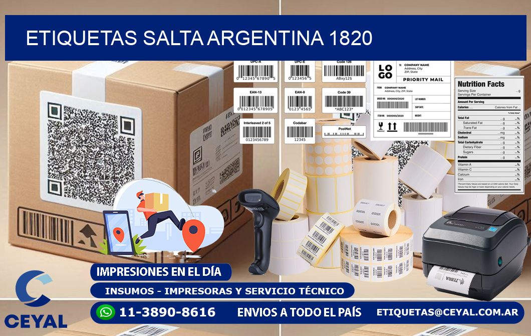 Etiquetas Salta Argentina 1820