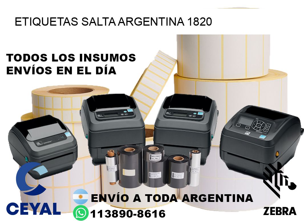 Etiquetas Salta Argentina 1820
