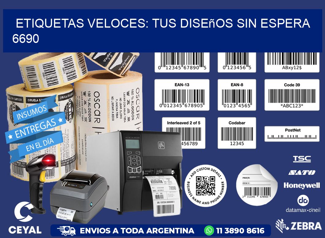 Etiquetas Veloces: Tus Diseños sin Espera 6690