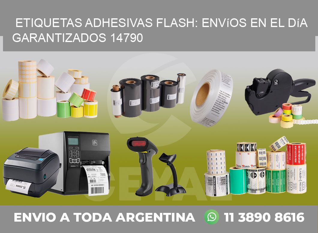 Etiquetas adhesivas Flash: Envíos en el Día Garantizados 14790